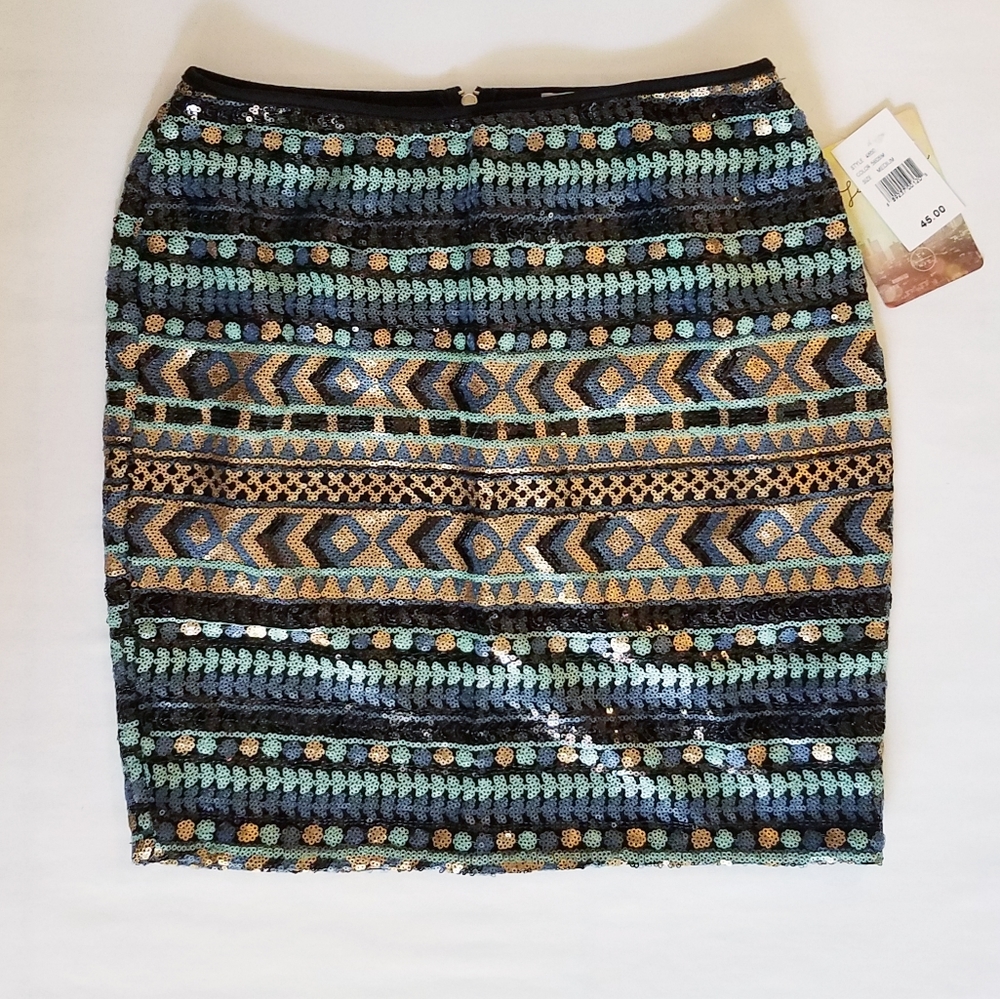 Geometric Sequined Skirt (size: M)